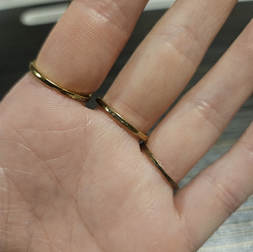 Gold And Turquoise Stacking Ring Set - image 3